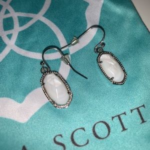 Kendra Scott Lee Drop Silver Earrings in White